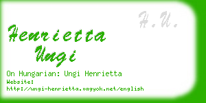 henrietta ungi business card